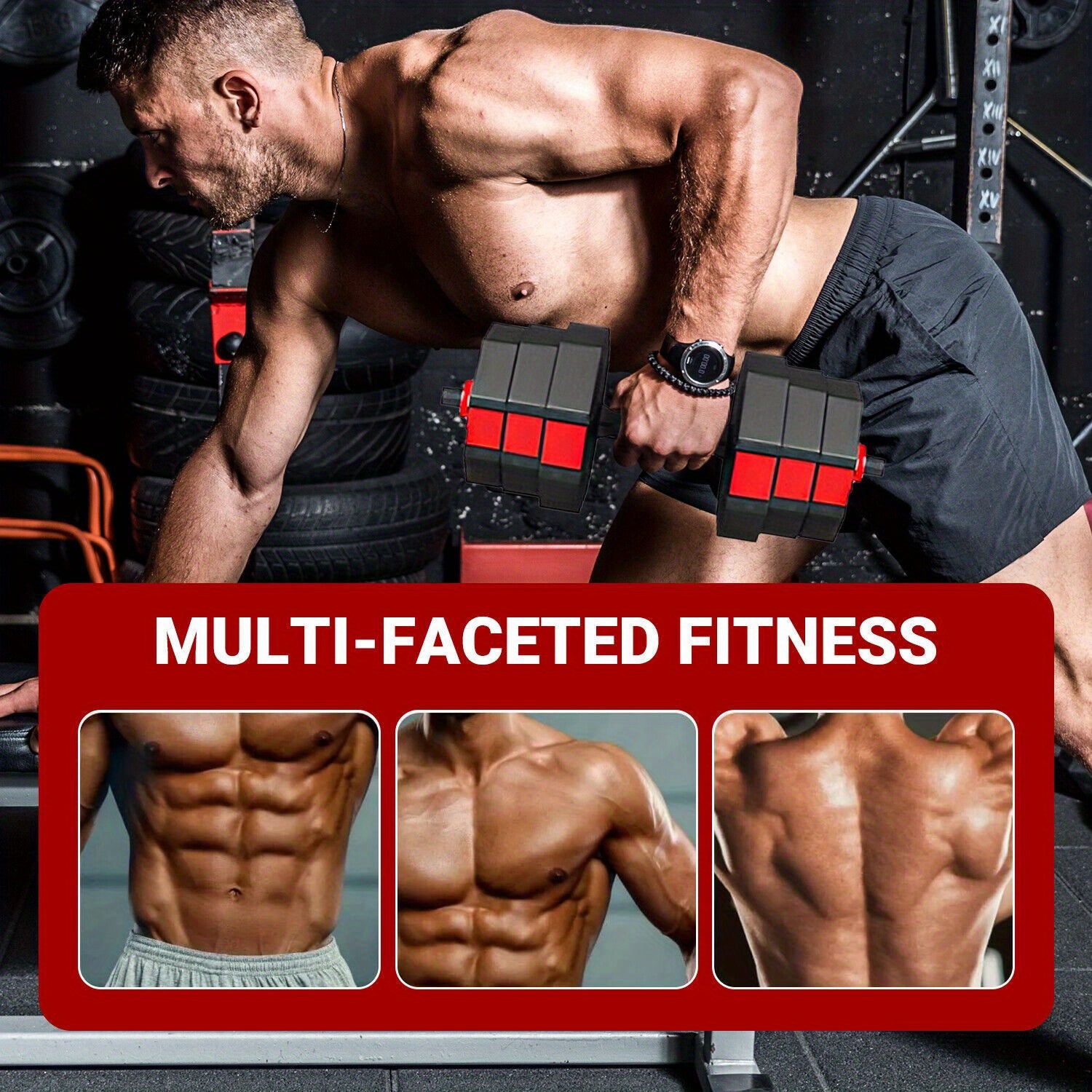 New Totall 44LB Dumbells Pair Gym Weights Dumbbell Body Building Free Weight Set