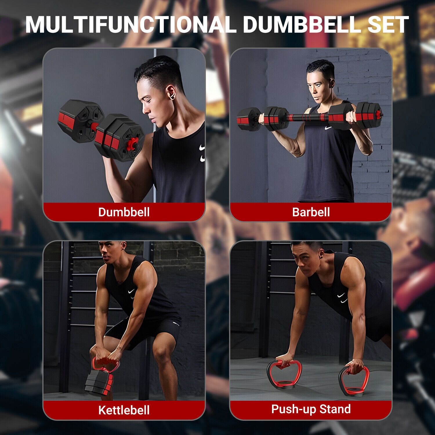 New Totall 44LB Dumbells Pair Gym Weights Dumbbell Body Building Free Weight Set