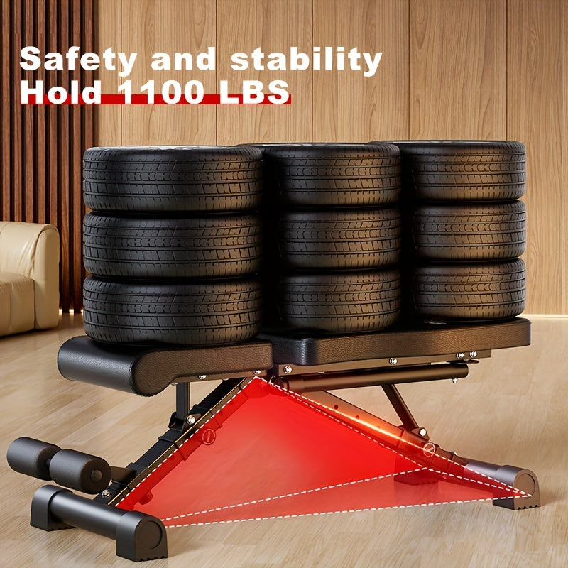 1pc Adjustable Weight Bench, Foldable Fitness Stool For Full Body Workout, Bench Press, Strength Training, Weightlifting