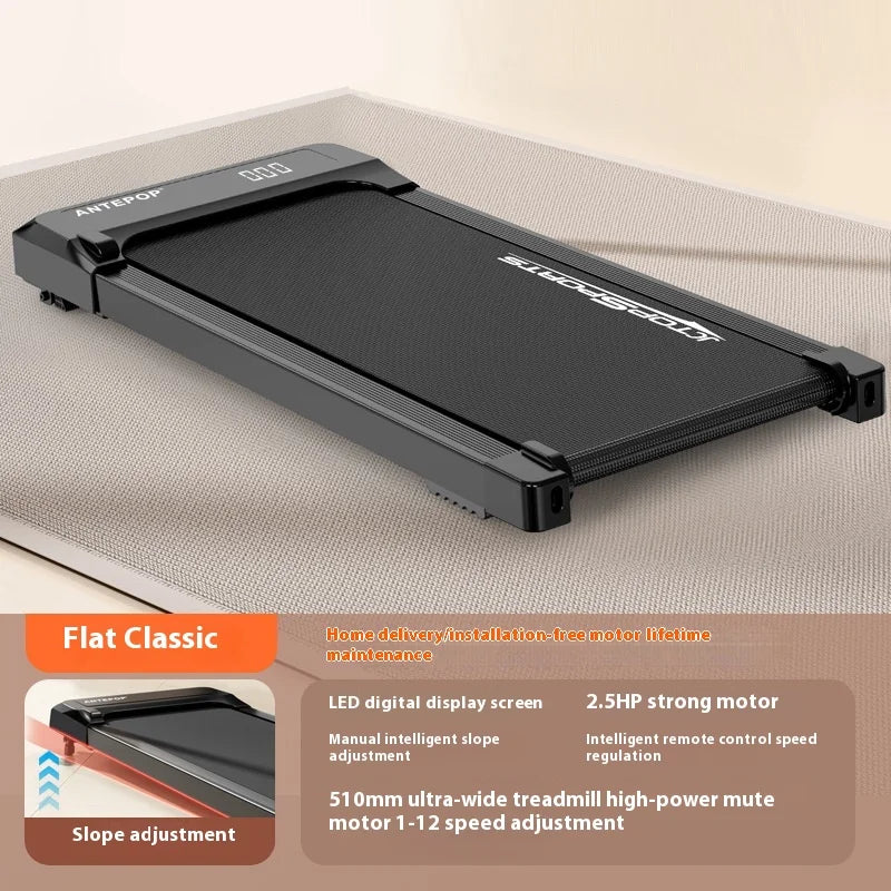 U-Shaped LCD Screen Security Armrest Small Silent Foldable Electric Walking Climbing Machine Home Indoor Fitness Running Machine