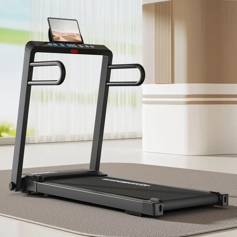 U-Shaped LCD Screen Security Armrest Small Silent Foldable Electric Walking Climbing Machine Home Indoor Fitness Running Machine