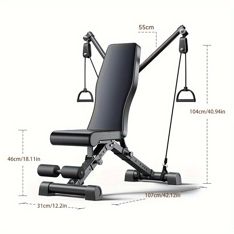 1pc Adjustable Weight Bench, Foldable Fitness Stool For Full Body Workout, Bench Press, Strength Training, Weightlifting