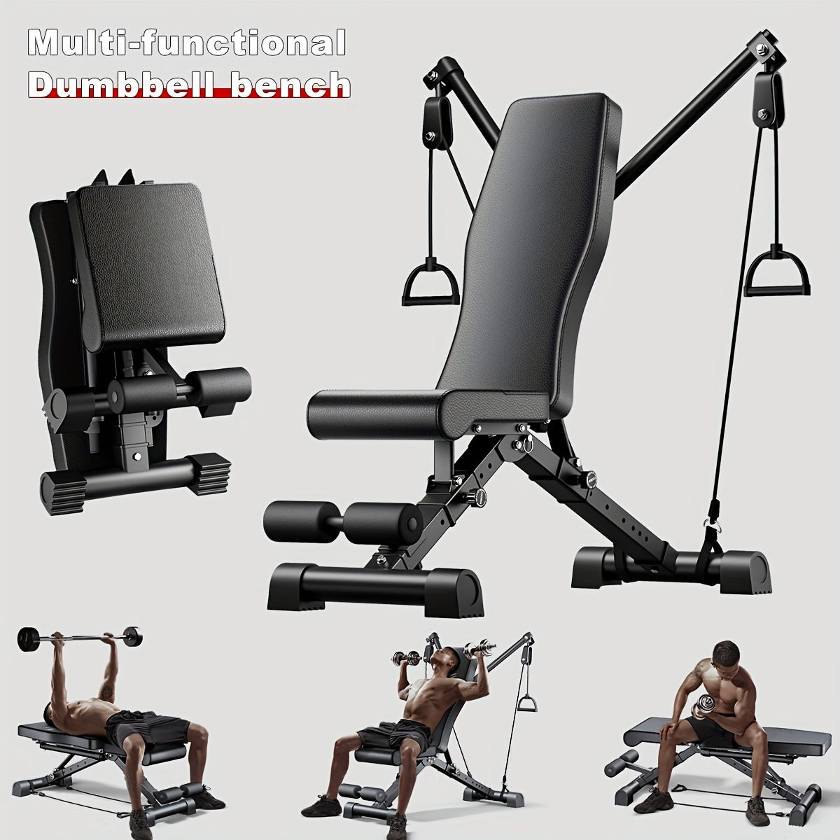 1pc Adjustable Weight Bench, Foldable Fitness Stool For Full Body Workout, Bench Press, Strength Training, Weightlifting